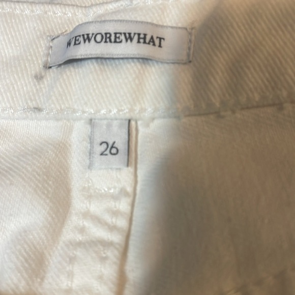 WeWoreWhat Danielle high waist slim fit Trendy 5 pocket Button Fly white Jean 26 - Picture 4 of 5